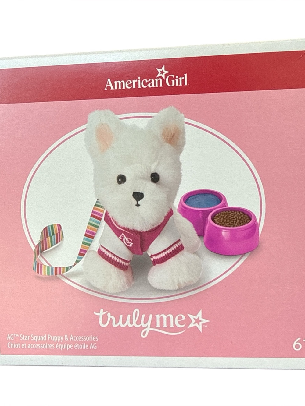 NIB American Girl Truly Me Star Squad Puppy & Accessories Set JFB48 Coconut Chip